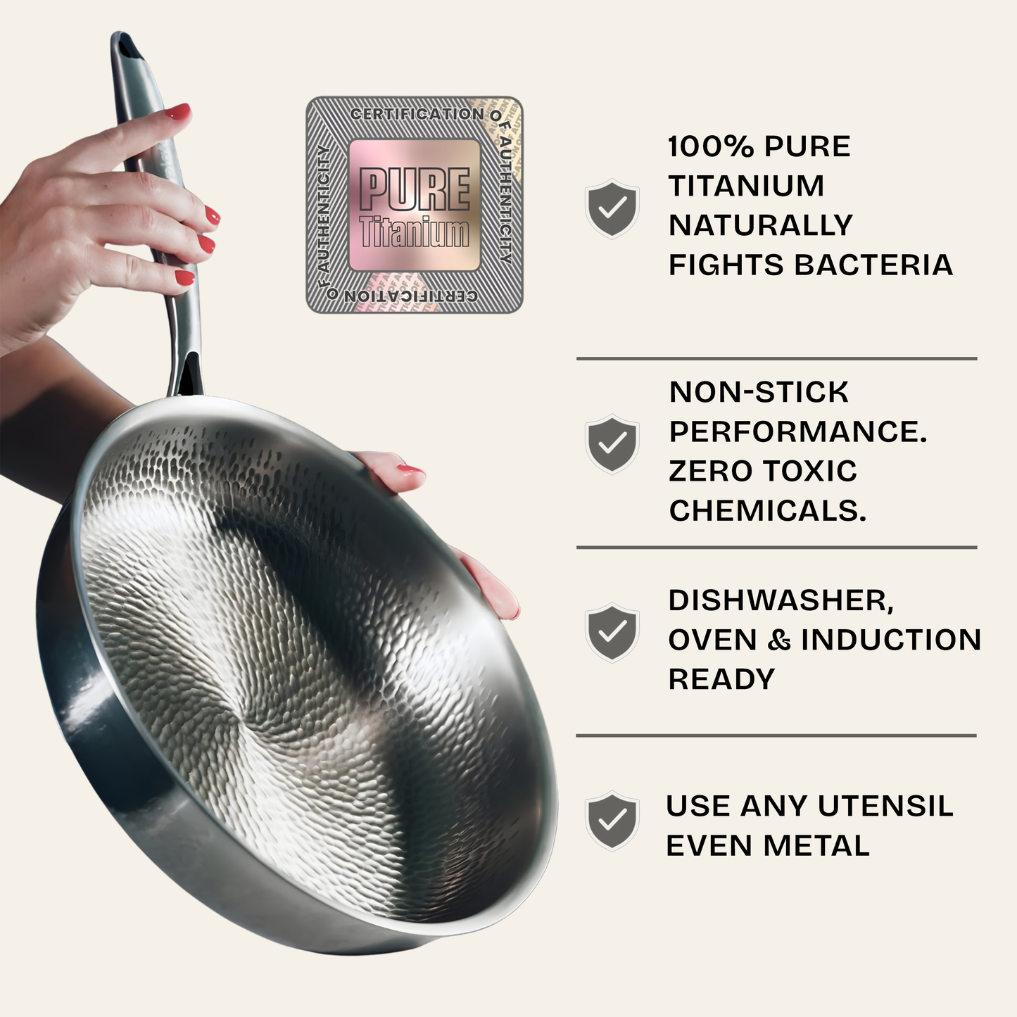 Titanium Hammered Pan Pro Standard